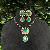 Royal Kundan Jewellery Polki Kundan Stone Festive Necklace Set