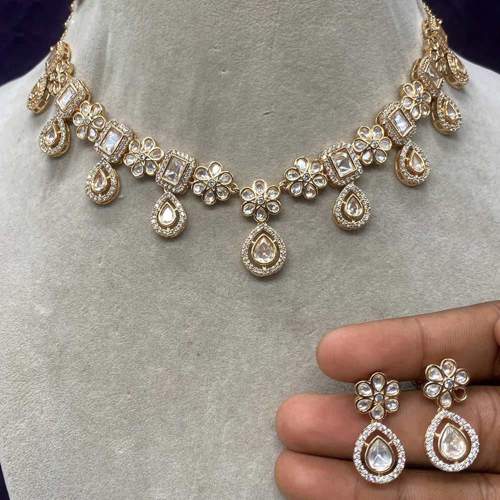 Royal Kundan Jewellery Polki Kundan Stone Festive Necklace Set