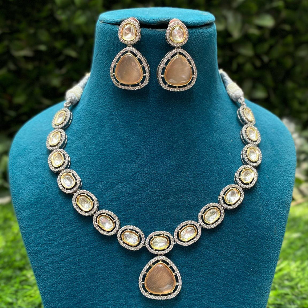 Royal Kundan Jewellery Polki Kundan Stone Festive Necklace Set