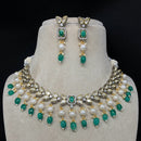 Royal Kundan Jewellery Luxe Dual Finish Polki Kundan And Pearl Choker Necklace Set