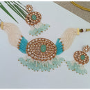 Royal Kundan Jewellery Polki Kundan Stone And Beads Festive Choker Necklace Set