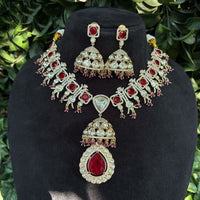 Royal Kundan Jewellery Polki Kundan Stone And Pearl Festive Necklace Set