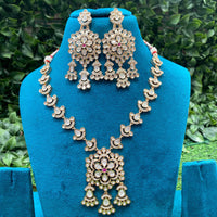 Royal Kundan Jewellery Polki Kundan Stone Festive Necklace Set