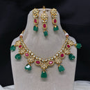 Royal Kundan Jewellery Polki Kundan Stone And Beads Festive Necklace Set