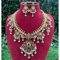 Royal Kundan Jewellery Classic Kundan Stone And Pearl Designer Necklace Set