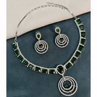 Royal Kundan Jewellery Glamorous American Diamond Necklace Set