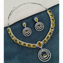 Royal Kundan Jewellery Glamorous American Diamond Necklace Set