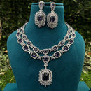 Royal Kundan Jewellery Glamorous American Diamond Necklace Set
