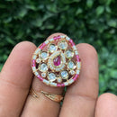 Royal Kundan Jewellery Polki Kundan Stone And Pearl Finger Ring
