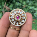 Royal Kundan Jewellery Polki Kundan Stone And Pearl Finger Ring
