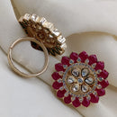 Royal Kundan Jewellery Polki Kundan Stone And Meenakari Finger Ring