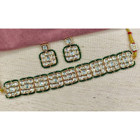Royal Kundan Jewellery Designer Polki Kundan Pearl Choker Necklace Set 