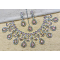 Royal Kundan Jewellery Designer American Diamond Look Necklace Set