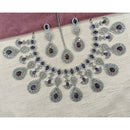 Royal Kundan Jewellery Designer American Diamond Look Necklace Set