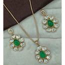 Royal Kundan Jewellery Classic Polki Kundan Stone Pendant Set