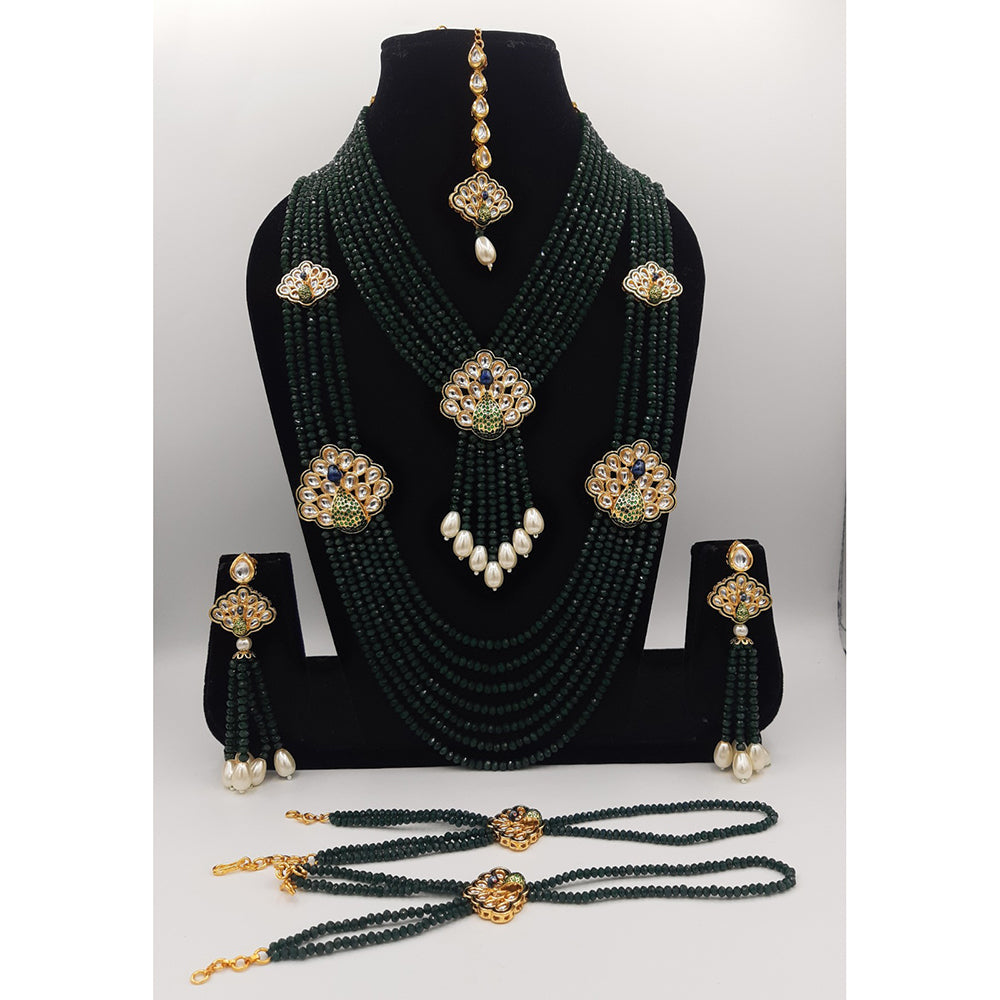 Royal Kundan Jewellery Classic Kundan Stone Pearl Combo Set