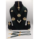Royal Kundan Jewellery Classic Kundan Stone Pearl Combo Set
