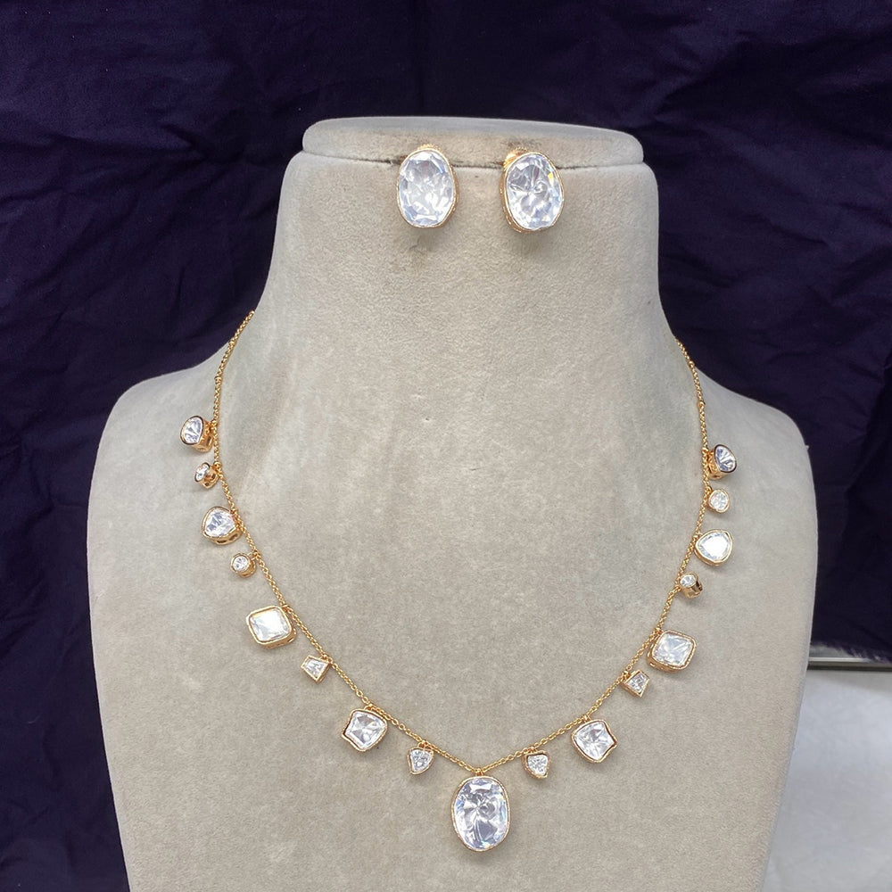 Royal Kundan Jewellery Heavy Polki Kundan Stone Necklace Set