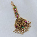 Royal Kundan Jewellery Traditional Pota Stone and Pearl Maangtikka