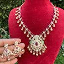 Royal Kundan Jewellery Luxe Polki Kundan And Pearl Meenakari Necklace Set