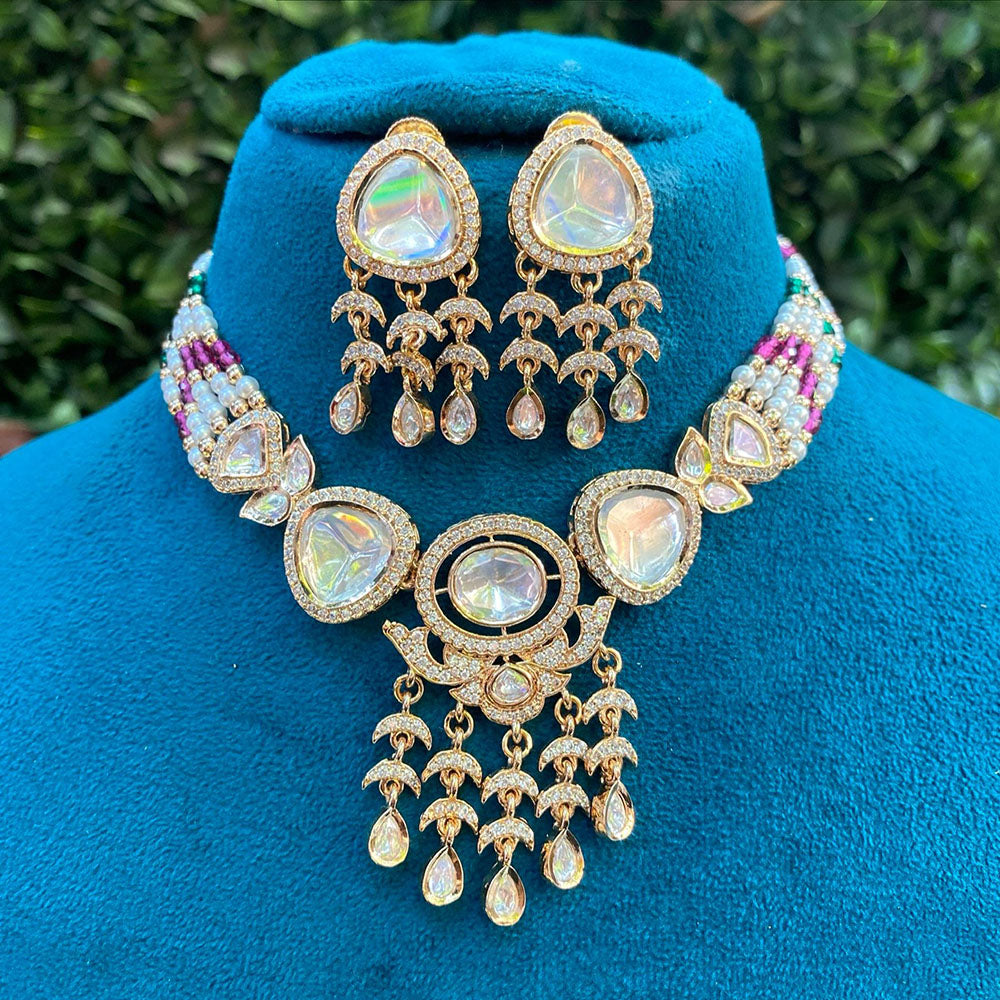 Royal Kundan Jewellery Heritage Polki Kundan And Pearl Necklace Set