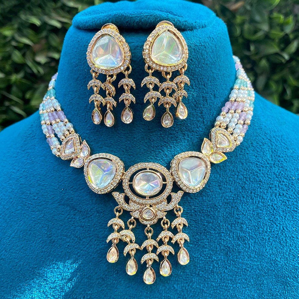 Royal Kundan Jewellery Heritage Polki Kundan And Pearl Necklace Set