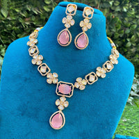 Royal Kundan Jewellery Classic Polki Kundan Stone Festive Necklace Set