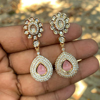 Royal Kundan Jewellery Classic Queen Polki Kundan Dangler Earrings