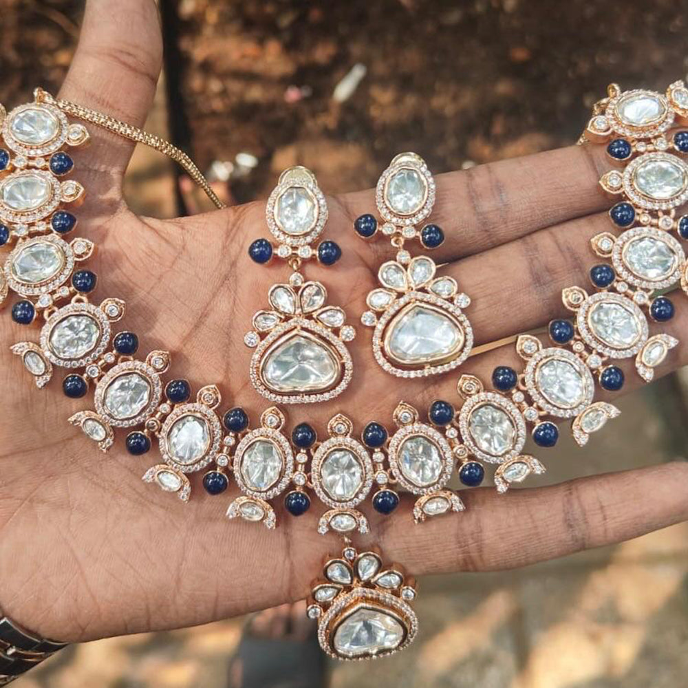 Royal Kundan Jewellery Luxe Polki Kundan And Beads Necklace Set