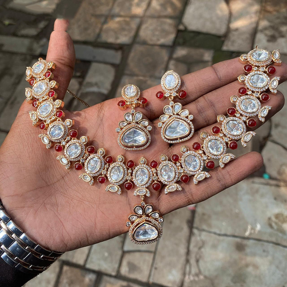 Royal Kundan Jewellery Luxe Polki Kundan And Beads Necklace Set