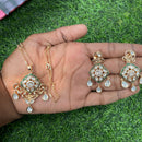 Royal Kundan Jewellery Classic Polki Kundan Stone Pendant Set