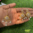 Royal Kundan Jewellery Classic Polki Kundan Stone Pendant Set