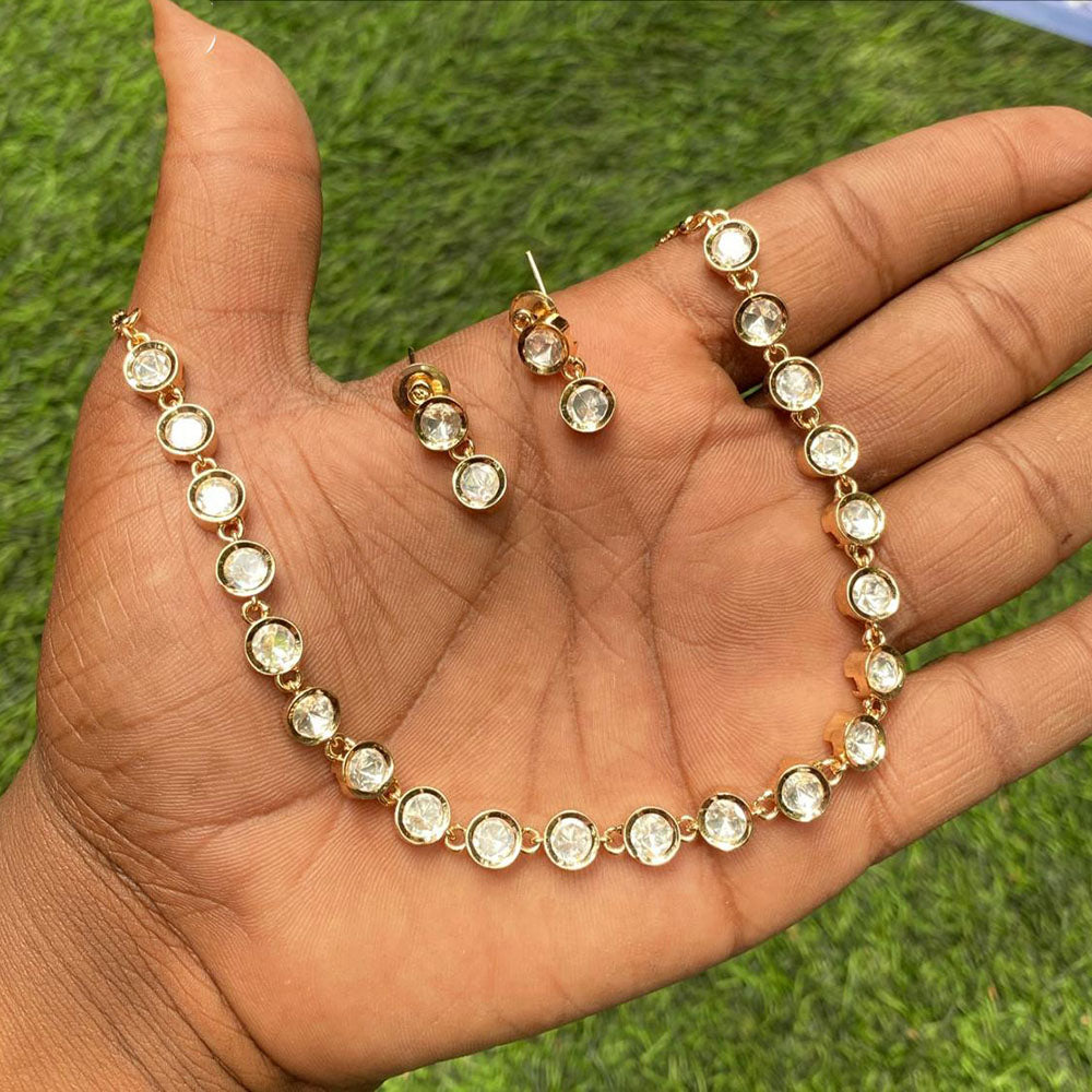 Royal Kundan Jewellery Polki Kundan Stone Necklace Set