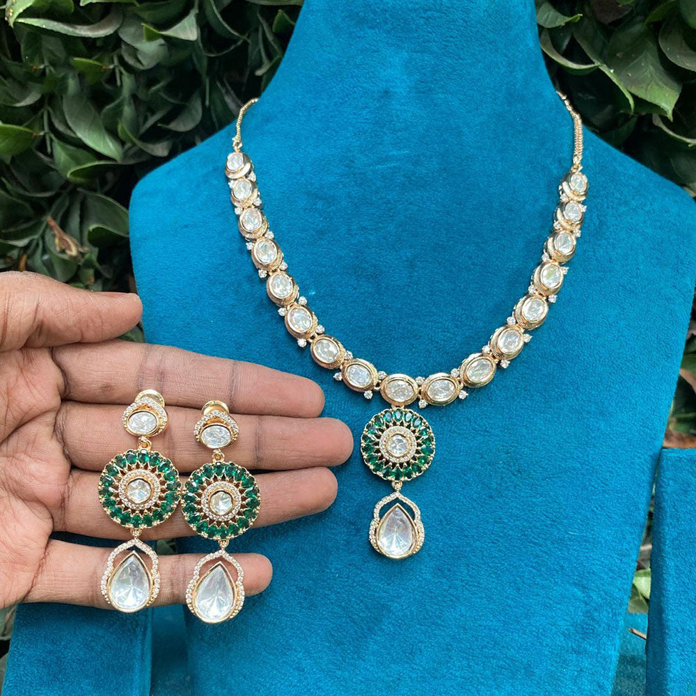 Royal Kundan Jewellery Polki Kundan Stone Necklace Set