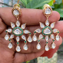 Royal Kundan Jewellery Royal Look Polki Kundan Stone Dangler Earrings