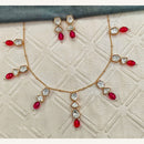 Royal Kundan Jewellery Elegant Polki Kundan Stone And Beads Necklace Set