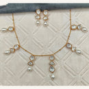 Royal Kundan Jewellery Elegant Polki Kundan Stone And Beads Necklace Set