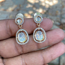 Royal Kundan Jewellery Royal Look Polki Kundan Stone Dangler Earrings