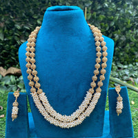 Royal Kundan Jewellery Beads And Pearl Necklace Set