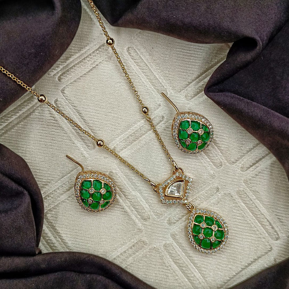 Royal Kundan Jewellery Trendy Polki Kundan Stone Necklace Set