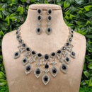 Royal Kundan Jewellery Glamorous American Diamond Necklace Set