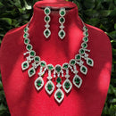 Royal Kundan Jewellery Glamorous American Diamond Necklace Set