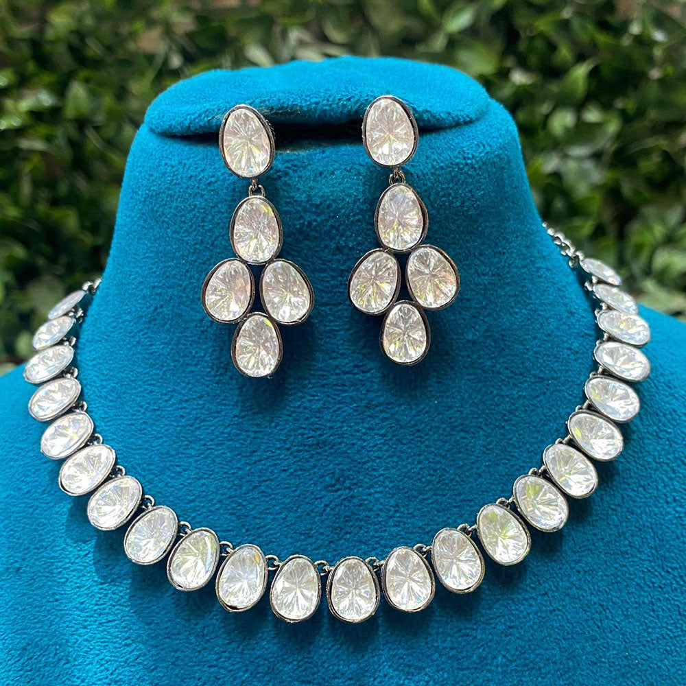 Royal Kundan Jewellery Grand Polki Kundan Stone Necklace Set
