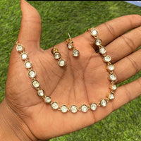 Royal Kundan Jewellery Grand Polki Kundan Stone Necklace Set