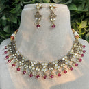 Royal Kundan Jewellery Polki Kundan Stone And Pearl Necklace Set