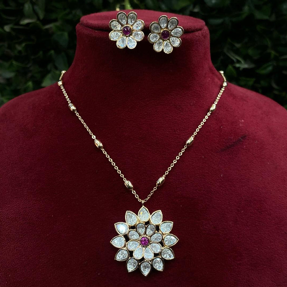 Royal Kundan Jewellery Polki Kundan Stone Necklace Set