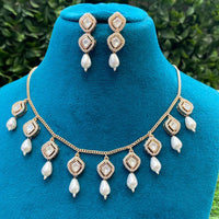 Royal Kundan Jewellery Polki Kundan Stone  And Beads Necklace Set