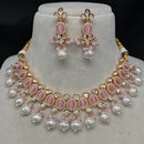 Royal Kundan Jewellery Pota Stone And Polki Kundan Stone Necklace Set