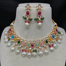 Royal Kundan Jewellery Pota Stone And Polki Kundan Stone Necklace Set