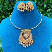 Royal Kundan Jewellery Grand Pota Stone And Pearl Necklace Set